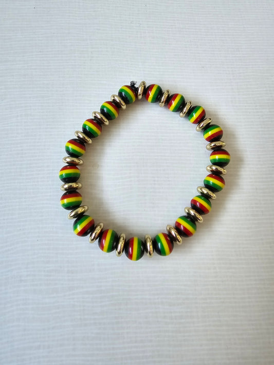 Rasta Beaded Bracelet