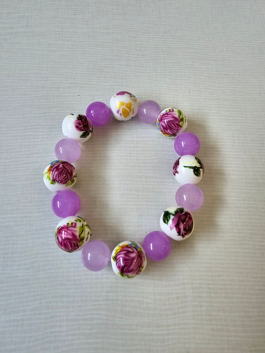 Purple Rain Beaded Bracelet