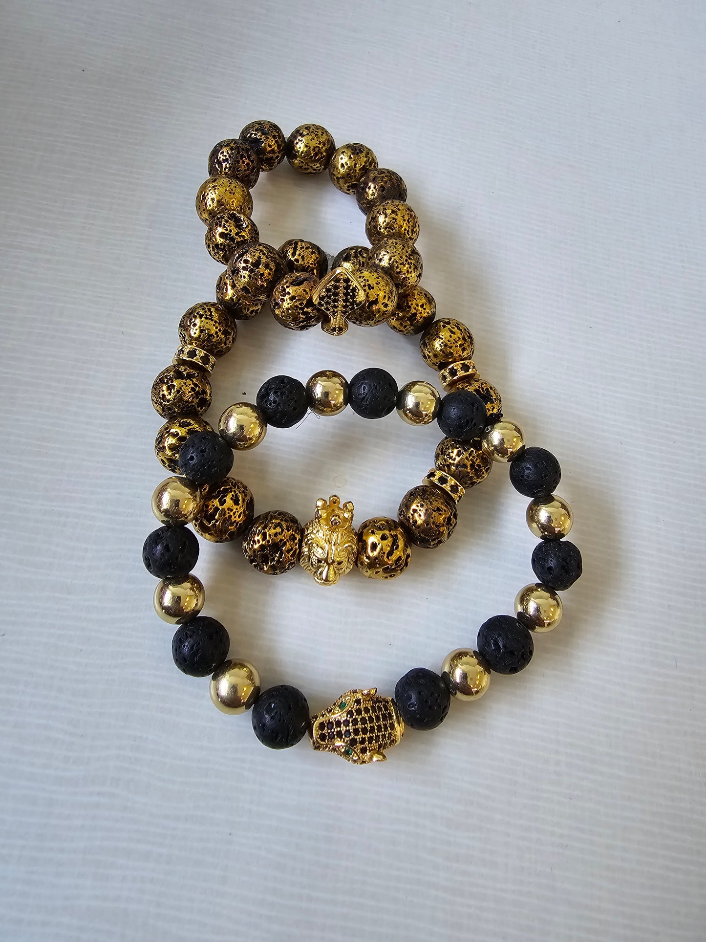 Gold Member Beaded Bracelet Set