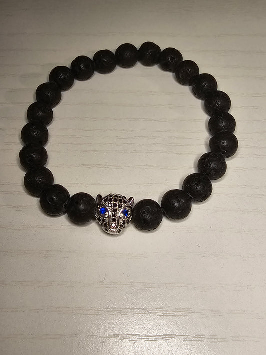 Men's Black Beaded Bracelet