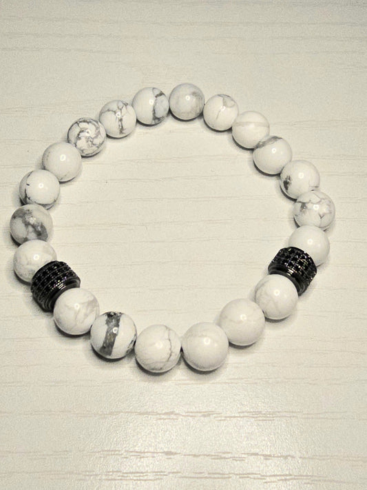 White & Gray Marble Bracelet