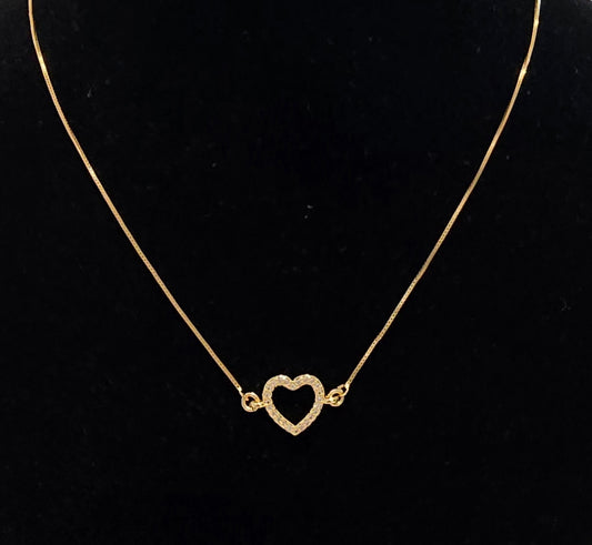 Heart Blinged Necklace